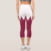 Leggings Capri Drapeau du Qatar (Verso)