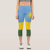 Leggings Capri Drapeau du Rwanda (Recto)