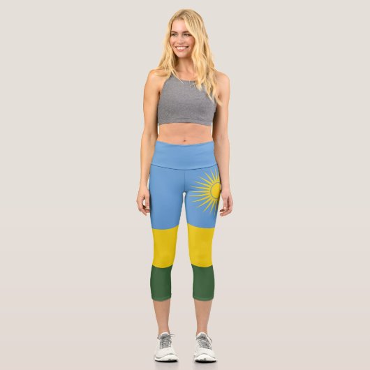 Leggings Capri Drapeau du Rwanda (Recto)