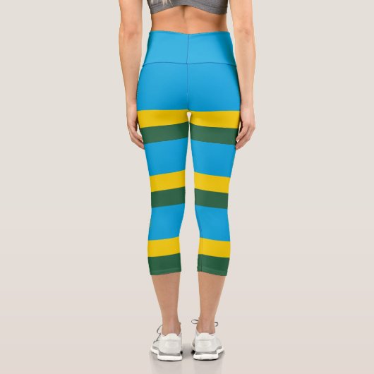 Leggings Capri Drapeau du Rwanda (Verso)
