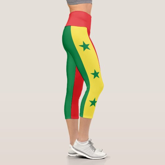Leggings Capri Drapeau du Sénégal (Droite)