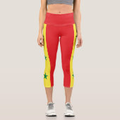 Leggings Capri Drapeau du Sénégal (Recto)