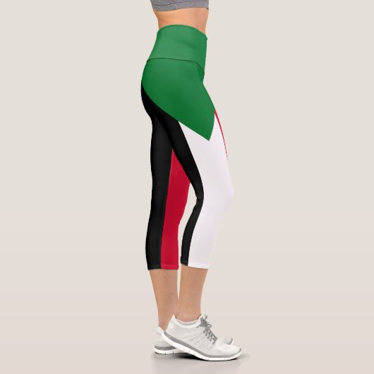 Leggings Capri Drapeau du Soudan (Droite)