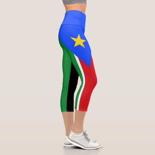 Leggings Capri Drapeau du Soudan du Sud (Droite)
