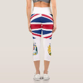 Leggings Capri Drapeau du territoire antarctique britannique (Verso)