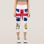 Leggings Capri Drapeau du territoire antarctique britannique (Recto)