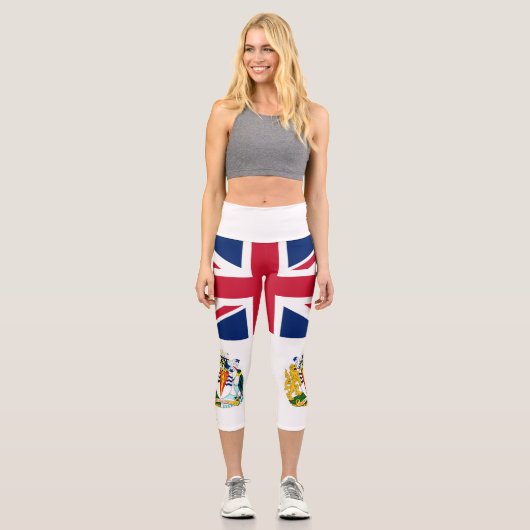 Leggings Capri Drapeau du territoire antarctique britannique (Recto)