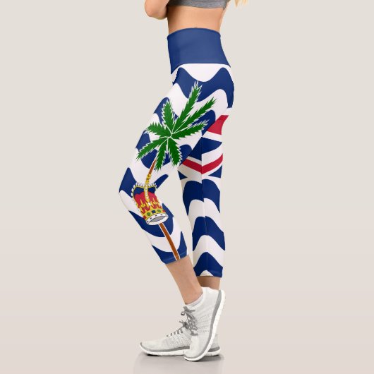 Leggings Capri Drapeau du Territoire britannique de l'océan Indie (Gauche)