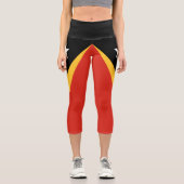 Leggings Capri Drapeau du Timor oriental (Recto)