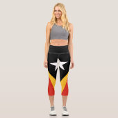 Leggings Capri Drapeau du Timor oriental (Recto)