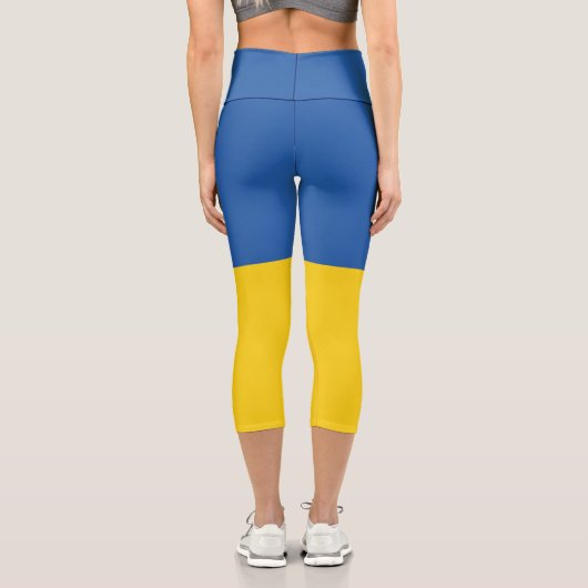 Leggings Capri Drapeau d'Ukraine (Verso)