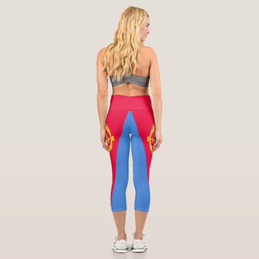 Leggings Capri Drapeau Érythrée (Verso)