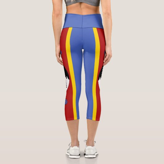 Leggings Capri Drapeau Eswatini (Verso)