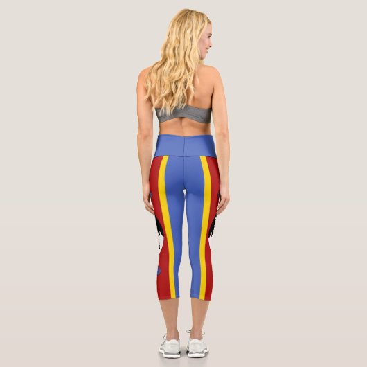Leggings Capri Drapeau Eswatini (Verso)