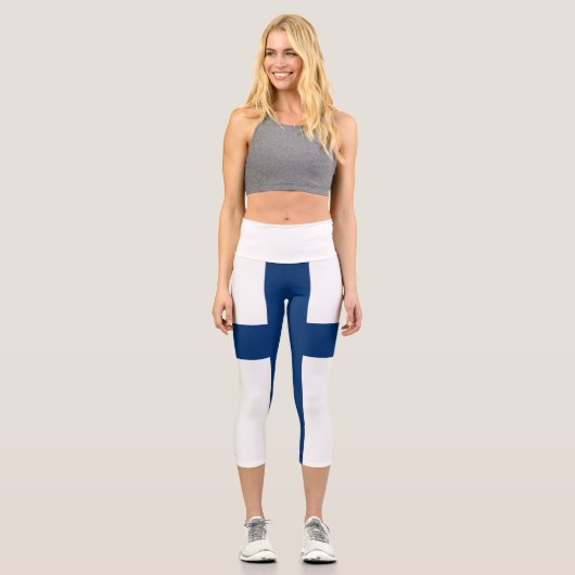 Leggings Capri Drapeau Finlande (Recto)