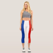 Leggings Capri drapeau français (Recto)
