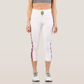 Leggings Capri Drapeau français à rayures (Recto)