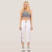 Leggings Capri Drapeau français à rayures (Recto)