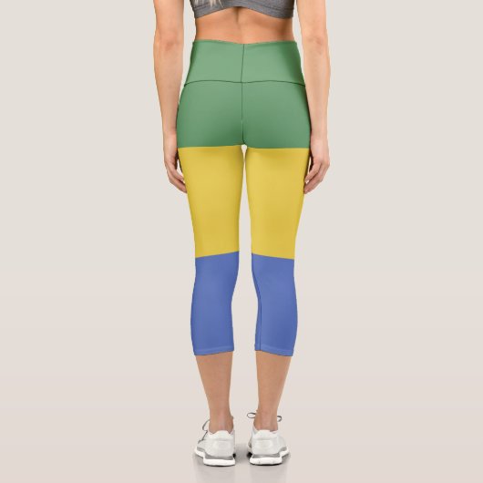 Leggings Capri Drapeau Gabon (Verso)
