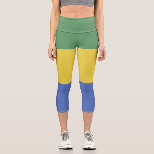 Leggings Capri Drapeau Gabon (Recto)
