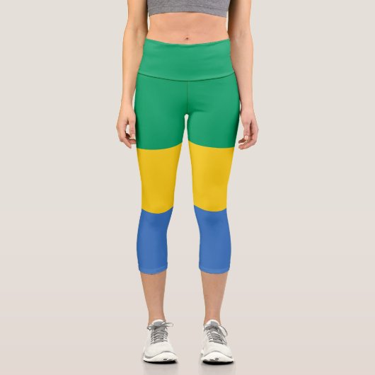 Leggings Capri Drapeau Gabon (Recto)