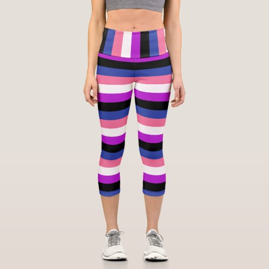 Leggings Capri Drapeau Genderfluide Capris (Recto)