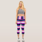 Leggings Capri Drapeau Genderfluide Capris (Recto)