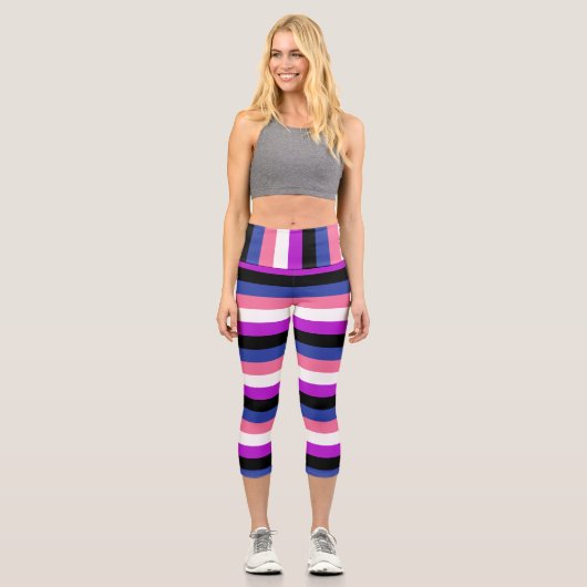 Leggings Capri Drapeau Genderfluide Capris (Recto)