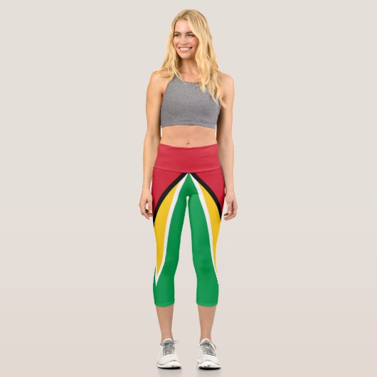 Leggings Capri Drapeau Guyana (Recto)