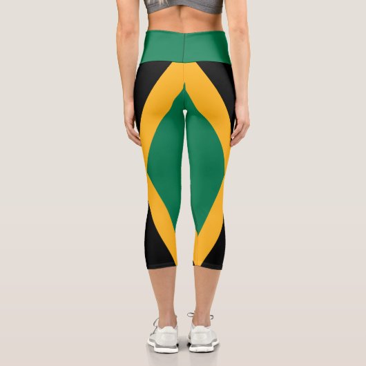 Leggings Capri Drapeau Jamaïque (Verso)