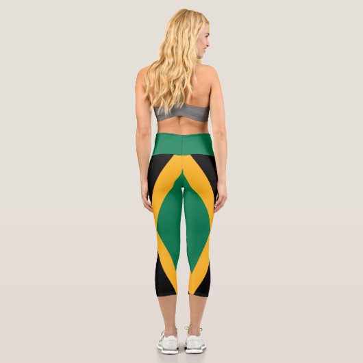 Leggings Capri Drapeau Jamaïque (Verso)