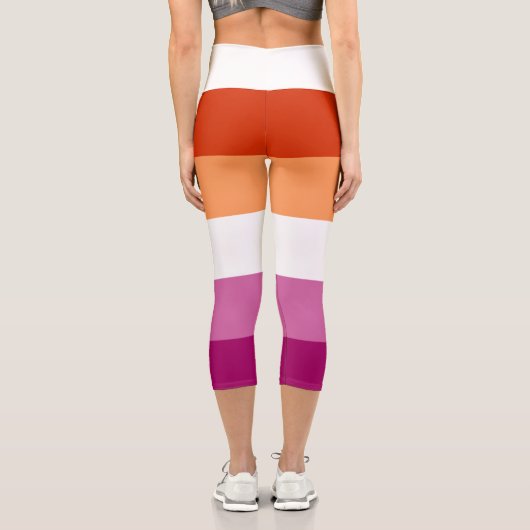 Leggings Capri Drapeau lesbien (Verso)