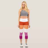Leggings Capri Drapeau lesbien (Recto)
