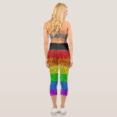Leggings Capri Drapeau LGBT parties scintillant arc-en-ciel éclat (Verso)