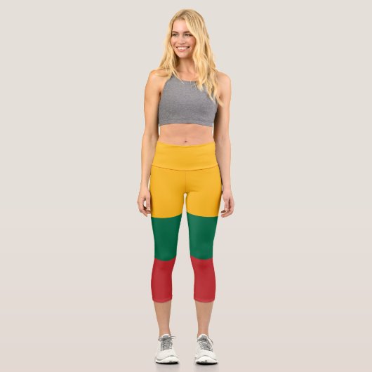 Leggings Capri Drapeau Lituanie (Recto)