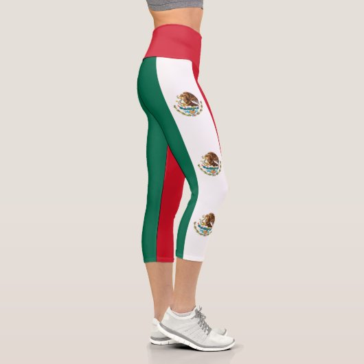 Leggings Capri Drapeau Mexicain (Droite)