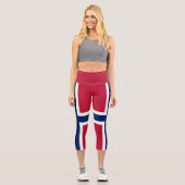 Leggings Capri Drapeau norvégien (Recto)
