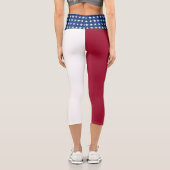 Leggings Capri Drapeau patriotique américain (Verso)