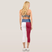 Leggings Capri Drapeau patriotique américain (Verso)