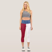 Leggings Capri Drapeau patriotique américain (Recto)