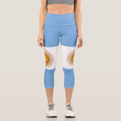 Leggings Capri Drapeau patriotique argentin (Recto)