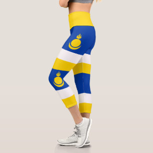 Leggings Capri Drapeau patriotique de Bouriatie