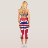Leggings Capri Drapeau patriotique des Bermudes (Verso)
