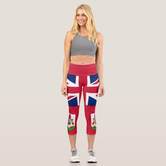 Leggings Capri Drapeau patriotique des Bermudes (Recto)