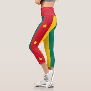 Leggings Capri Drapeau patriotique du Cameroun