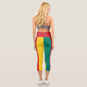 Leggings Capri Drapeau patriotique du Cameroun (Verso)