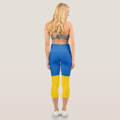Leggings Capri Drapeau patriotique ukrainien (Verso)