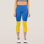 Leggings Capri Drapeau patriotique ukrainien (Recto)