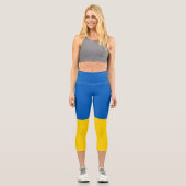 Leggings Capri Drapeau patriotique ukrainien (Recto)