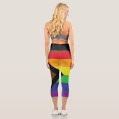 Leggings Capri Drapeau progressiste LGBTQIA (Verso)